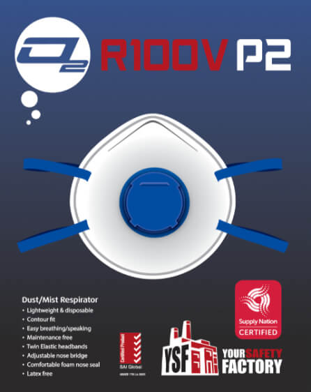 R100V Safety Mask With Valve Box