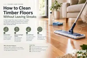 How to clean timber floors without streaks, four-step floor care routine.